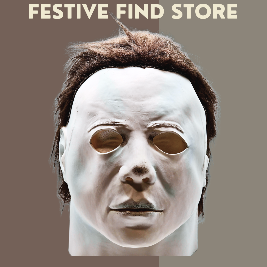 Michael Myers Horror Mask with Knife – Full Head Adult Latex Mask + Prop Knife | Cosplay & Halloween Set