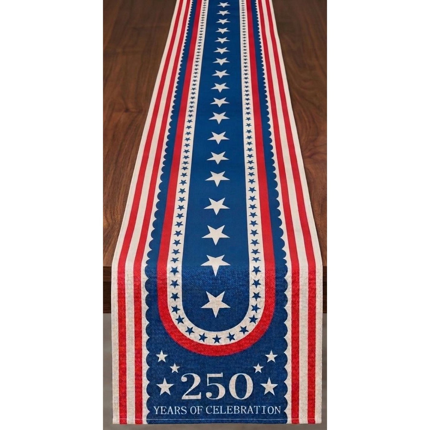 4th of July Patriotic Table Runner - 13 x 72 Inch image 3