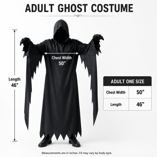 Festive Find Store Scary Unisex Halloween Fancy-Dress Costume Adult, Teens and Kids
