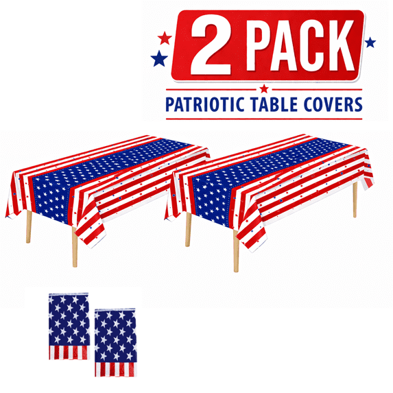 250th Anniversary Patriotic Plastic Table Covers