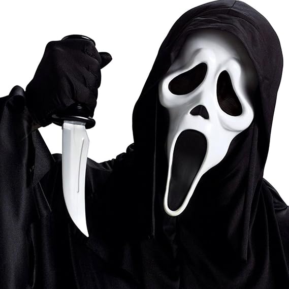 Scary Skull Mask with Creepy Shroud – Full Head Horror Halloween Cosplay Props